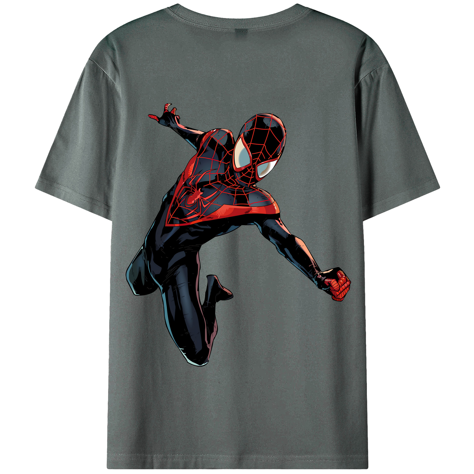 （画像用） Spider Man スパイダーマン 綿100％半袖Tシャツ（背面プリント）